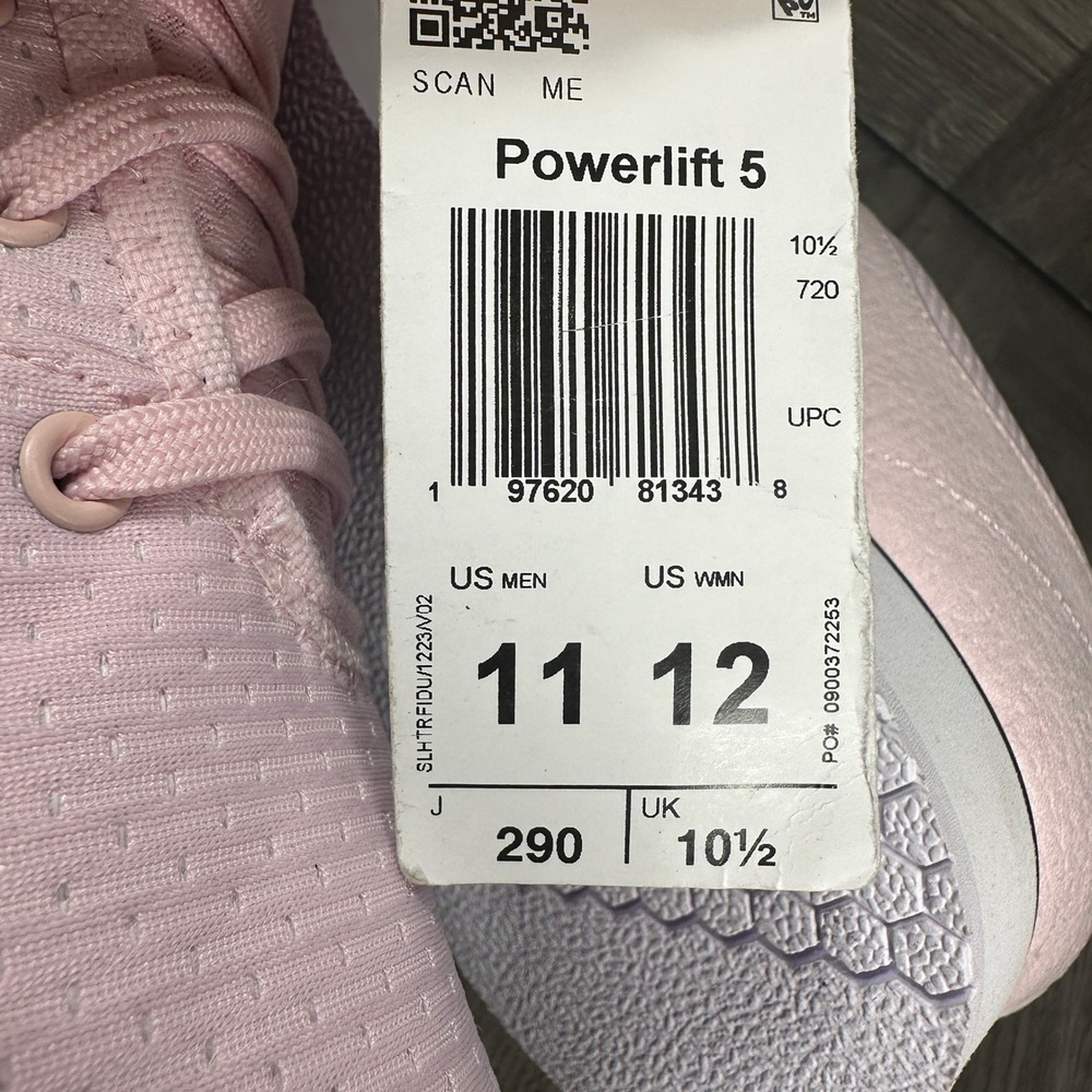 Adidas Powerlift 5 Weightlifting Men 11 Pink Black Strap Gym Shoes NEW JP9879 - Picture 7 of 8